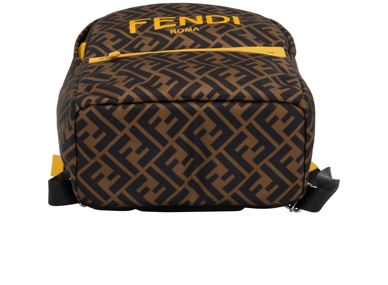 FF Backpack, &pound;395, Handbags, Brown/Yellow, Nylon, Top view